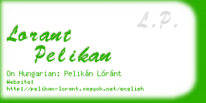 lorant pelikan business card